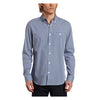Calvin Klein Mens Slim Fit Long Sleeve Yarn Dye Mini Gingham Check Woven Shirt, Monaco Blue, X-Large