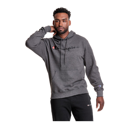 Champion Mens Powerblend Graphic Hoodie GF89HY06794-0OC Granite Heather