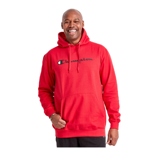 Champion Mens Powerblend Graphic Hoodie GF89HY06794-2WC Team Red Scarlet