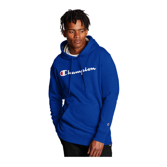 Champion Mens Powerblend Graphic Hoodie GF89HY07718-5EC Blue