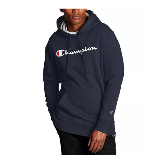 Champion Mens Powerblend Graphic Hoodie GF89HY06794-NYC Navy