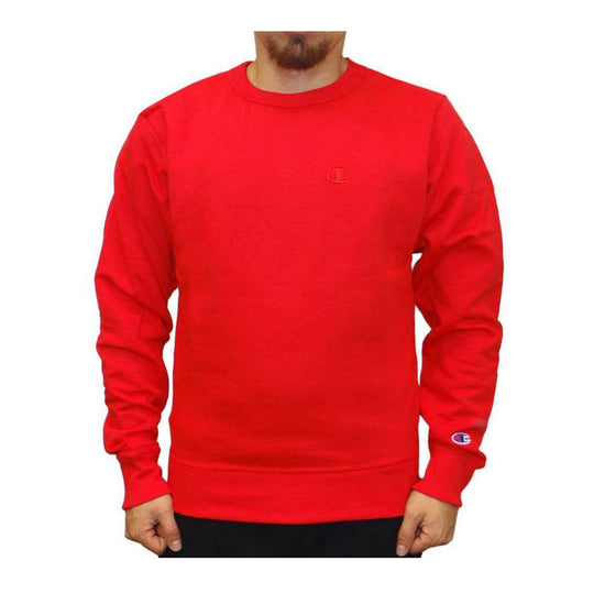 Champion Mens Powerblend Classic Script Sweatshirt S0888407D55-W3J Team Red Scarlet