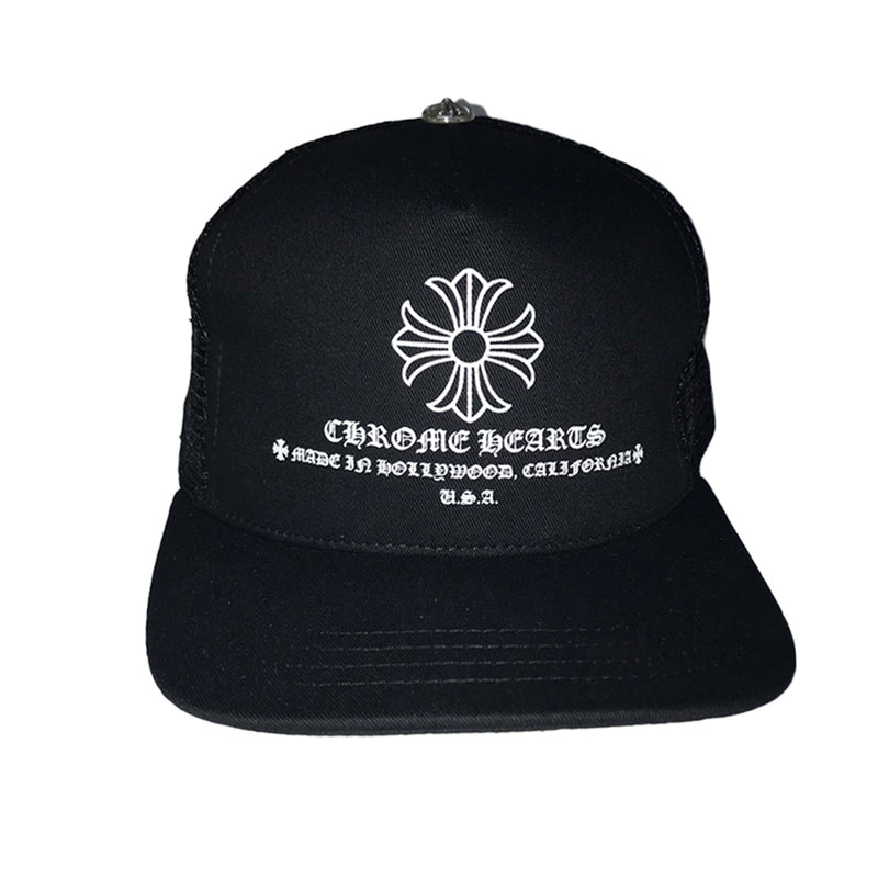 Chrome Hearts Mens Printed Cross Snapback Trucker Hat 110390816-BLACK Black