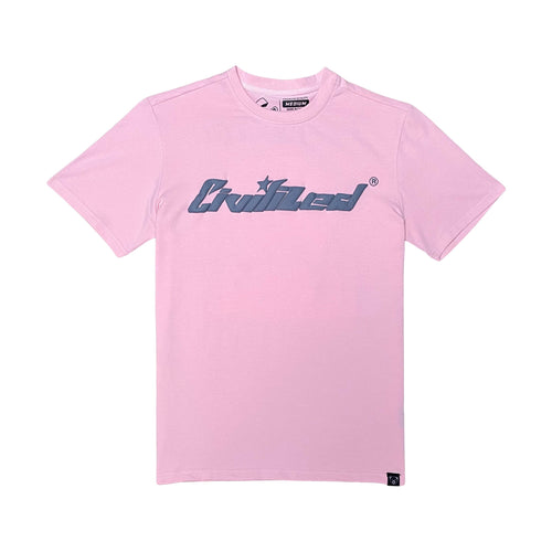 Civilized Mens Forgive Never Forget Crew Neck T-Shirt CV5436 Pink
