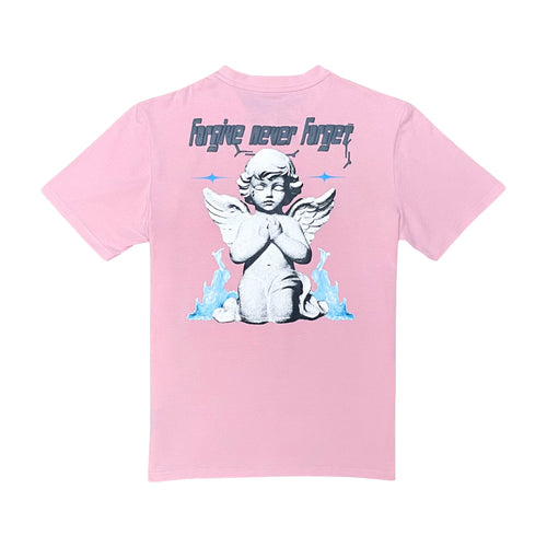 Civilized Mens Forgive Never Forget Crew Neck T-Shirt CV5436 Pink