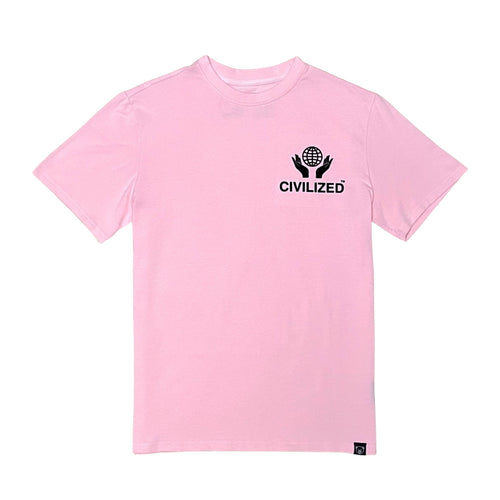 Civilized Mens Rebenge Crew Neck T-Shirt CV5444 Pink