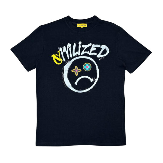 Civilized Mens Civilized Revenge Crew Neck T-Shirt CV5730 Black