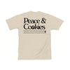 Cookies Mens Peace & Cookies Crew Neck T-Shirt 1564T6658 Cream