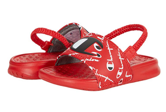 Champion Toddlers Super Warped Tie-Dye Slides CP101090T-638 Scarlet