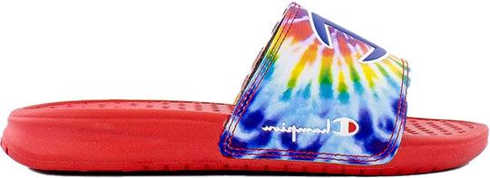 Champion Pre School Superslide Tie-Dye Slides CP101196P-167 Red/Tie Dye