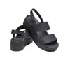 Crocs Womens Brooklyn Low Wedge Sandals 206453-060 Black/Black