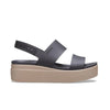 Crocs Womens Brooklyn Low Wedge Sandals 206453-07H Black/Mushroom