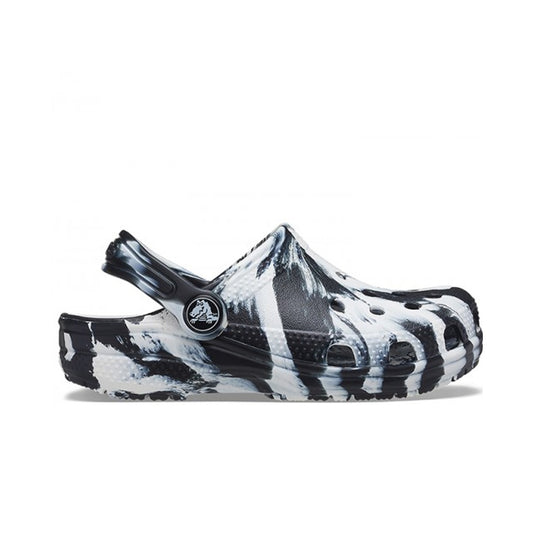Crocs Todllers Classic Marbled Clogs 206838-066 Black/White