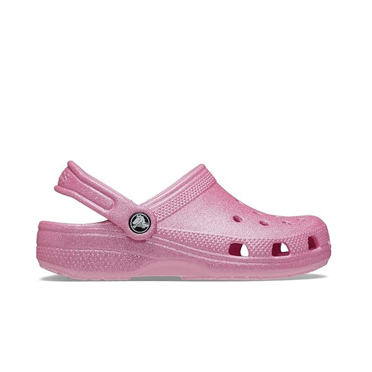 Crocs Kids Classic Glitter Clogs 206993-6XE Pink Tweed