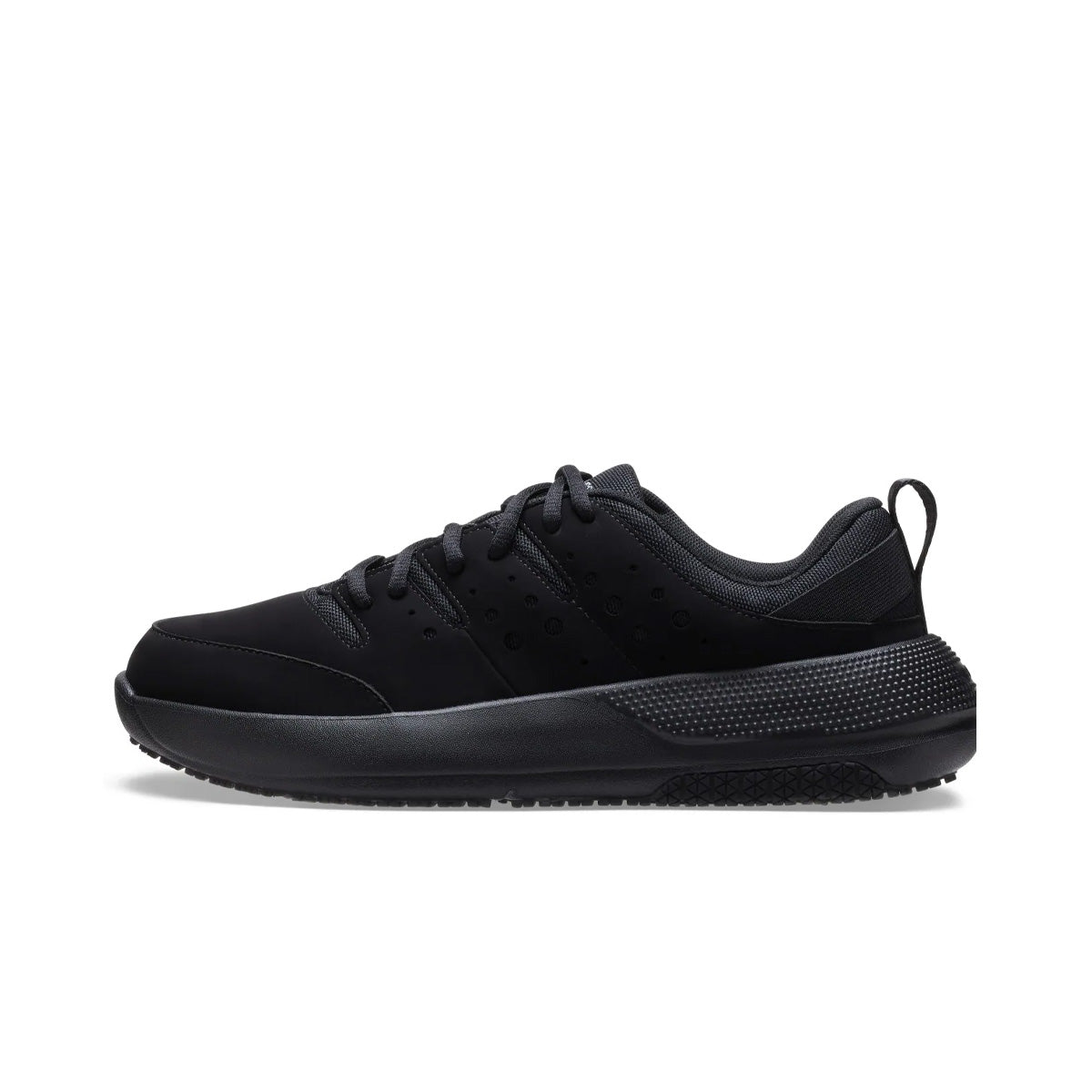 Croc Clock Crocs Womens On The Clock Work Sneakers 209476-0WC Triple Black ...