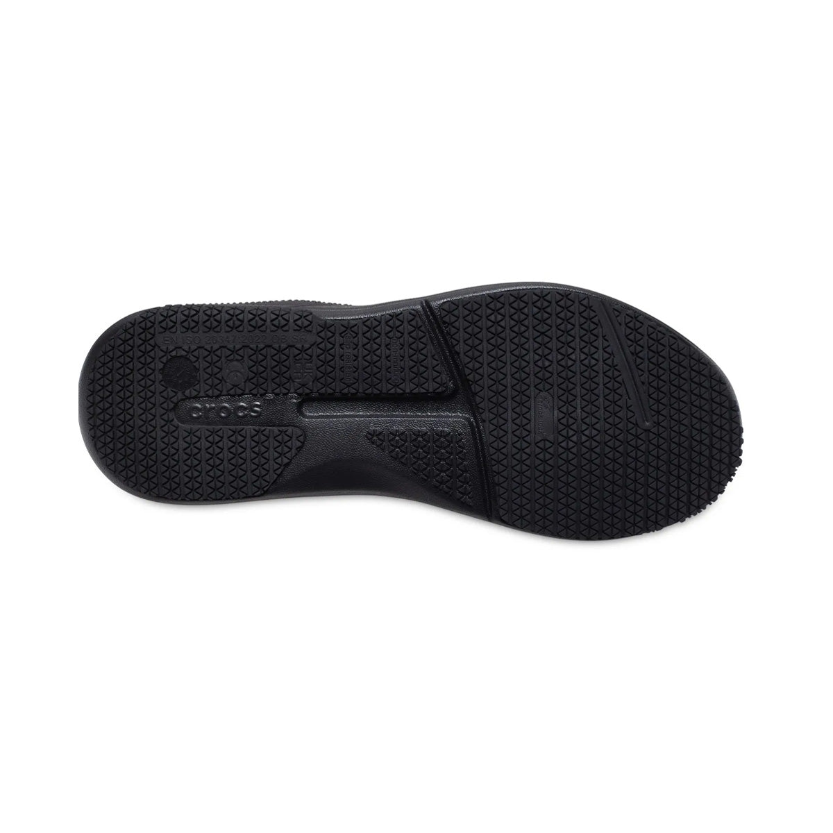 Croc Clock Crocs Womens On The Clock Work Sneakers 209476-0WC Triple Black ...