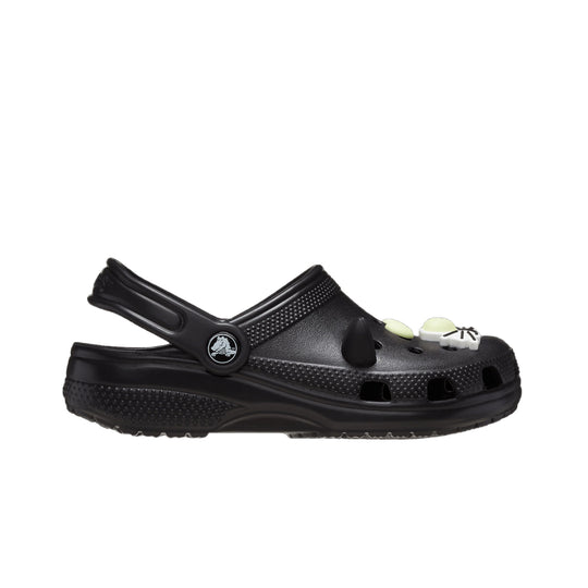 Crocs Kids Classic Glow In The Dark Black Cat Clogs 210387-001 Black