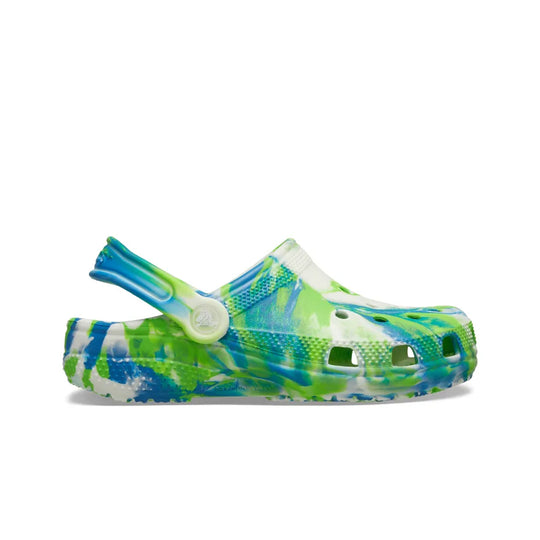 Crocs Toddlers Classic Glow Marbled Clogs 210720-4TL Prep Blue/Multi