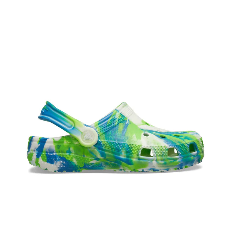 Crocs Toddlers Classic Glow Marbled Clogs 210720-4TL Prep Blue/Multi