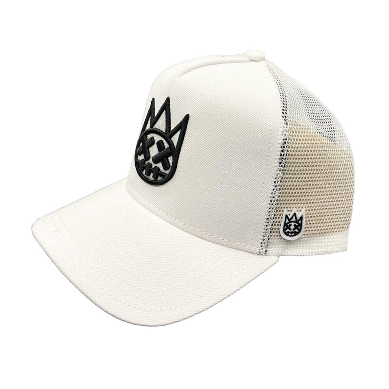 Cult Of Individuality Mens Mesh Back Trucker Curved Visior Cap 621A0-CH194 White