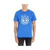 Cult Of Individuality Mens Shimuchan Logo  Short Sleeve Crew Neck  T-Shirt 621A0-K59B Surf Blue