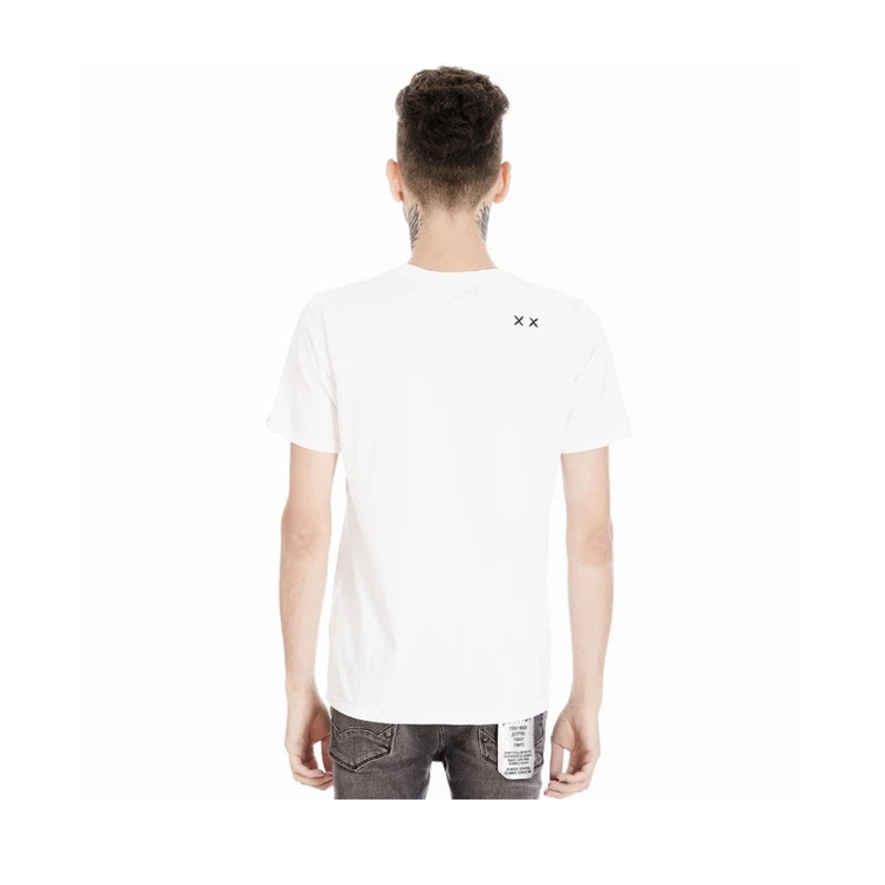 Cult Of Individuality Mens Shimuchan Logo  Short Sleeve Crew Neck  T-Shirt 621A0-K59I White