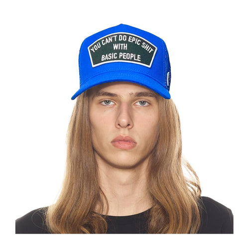 Cult Of Individuality Mens Epic Shit Trucker Hat 622BC-CH39A Royal Blue