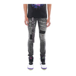 Cult Of Individuality Mens Punk Super Skinny Belted Stretch Jeans 623A6-SS1H-FREY Freya