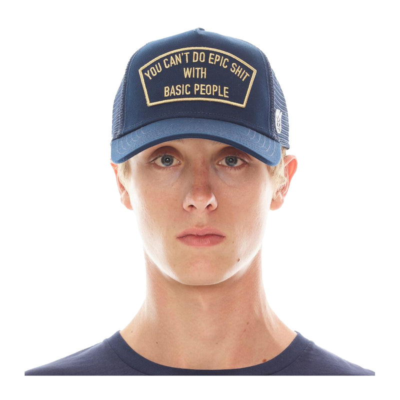 Cult Of Individuality Mens Cant Do Epic Shit Trucker Hat 623B10-CH78A Navy