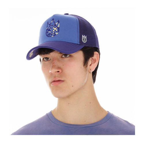 Cult Of Individuality Mens Clean Logo Mesh Back Curved Visor Trucker Hat 624AC-CH57A Vintage Purple
