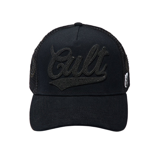Cult Of Individuality Mens Crystal Paisley Shimuchan Logo Trucker Hat 624B11-CH73AC Black