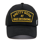 Cult Of Individuality Mens Bad Decisions Trucker Hat 624BC-CH51A Black