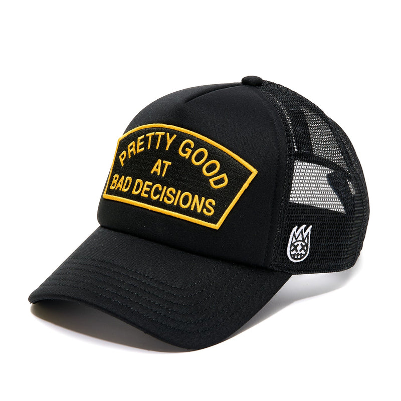 Cult Of Individuality Mens Bad Decisions Trucker Hat 624BC-CH51A Black