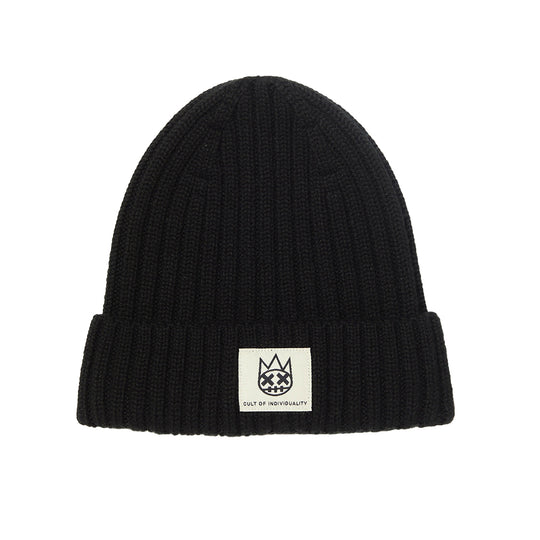 Cult Of Individuality Unisex Shimuchan Logo Knit Beanie 624BC-CH60A Vintage Black