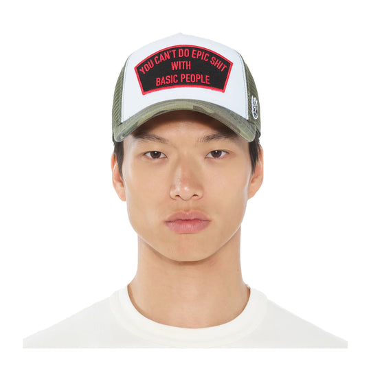 Cult Of Individuality Mens Cant Do Epic Shit Trucker Hat 625AC-CH52C White