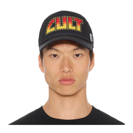 Cult Of Individuality Mens Cult Rock Logo Trucker Hat 625AC-CH57B Black