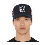 Cult Of Individuality Mens Logo Pattern Trucker Hat 625AC-CH69A Black Pattern
