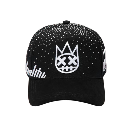 Cult Of Individuality Mens Crystals 5 Panel A Frame Trucker Hat 625BC-CC03A Black