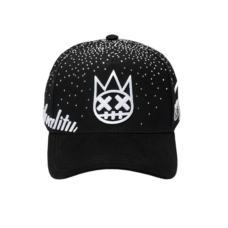 Cult Of Individuality Mens Crystals 5 Panel A Frame Trucker Hat 625BC-CC03A Black
