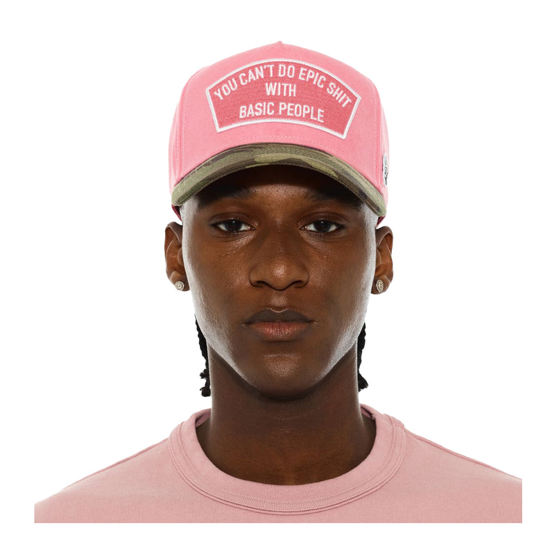 Cult Of Individuality Mens Cant Do Epic Shit Trucker Hat 625BC-CH69A Geranium Pink