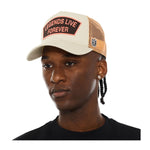 Cult Of Individuality Mens Legends Live Forever Trucker Hat 625BC-CH71A White Swan