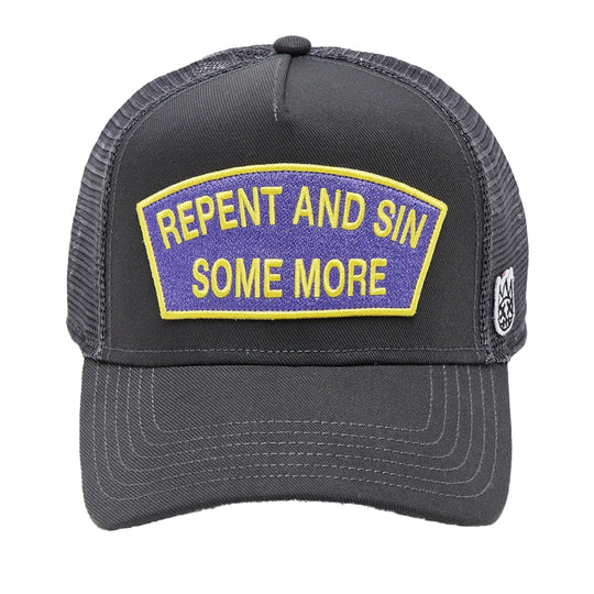 Cult Of Individuality Mens Repent And Sin Some More Trucker Hat 625BC-CH73A Forged Iron