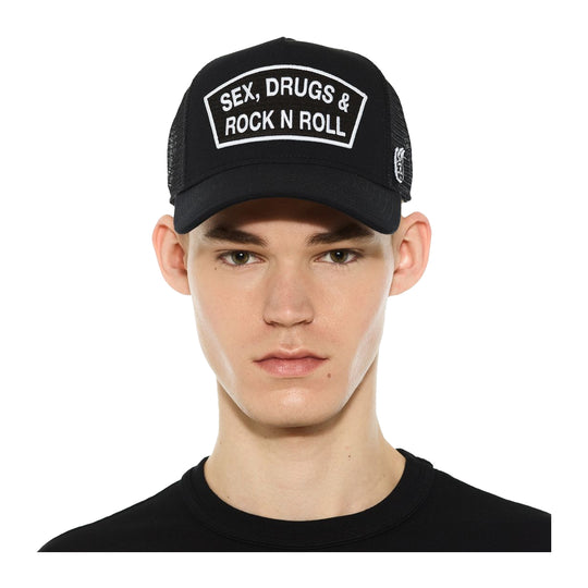 Cult Of Individuality Mens Sex Drugs Rock N Roll Trucker Hat 625BC-CH82A Black