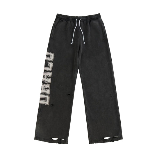 Draco Mens Distressed Sweatpants DISTRESSED-SWEATPANTS-BLACK Black