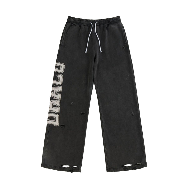 Draco Mens Distressed Sweatpants DISTRESSED-SWEATPANTS-BLACK Black