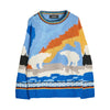 Dsquared2 Mens Bears Dawn Intarsia Sweater S71HA1147-961 Blue/White/Curry/Rust