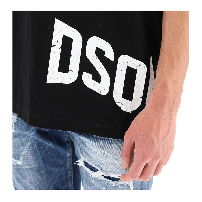 Dsquared2 Mens Slouch Crew Neck T-Shirt S74GD1090-900 Black