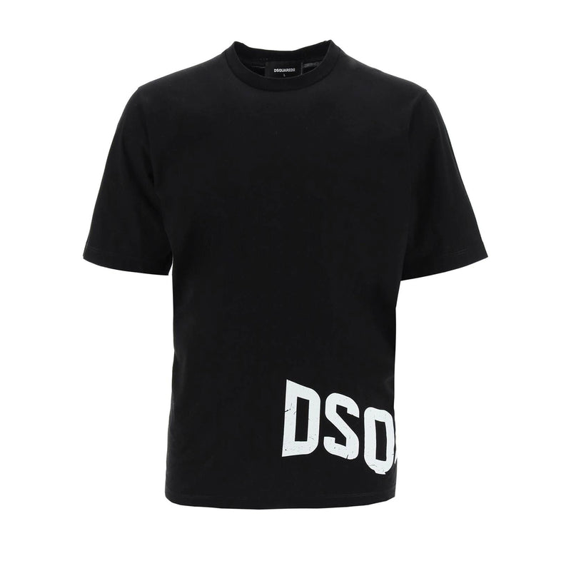 Dsquared2 Mens Slouch Crew Neck T-Shirt S74GD1090-900 Black