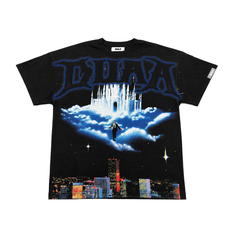 Duaa Mens Cascade Crew Neck T-Shirt CAS Black