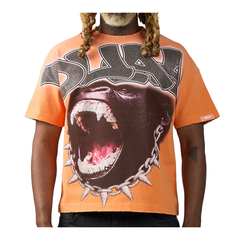 Duaa Mens Chainlink Crew Neck T-Shirt Black